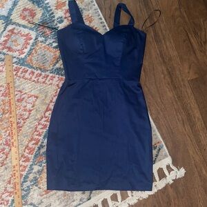 Elegant Navy Blue Mini Dress